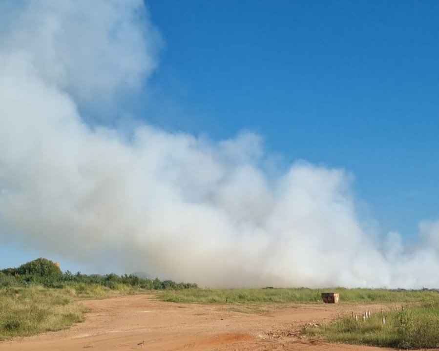 Incêndio Interrompe o Recebimento de Materiais no Buracão do Jupiá