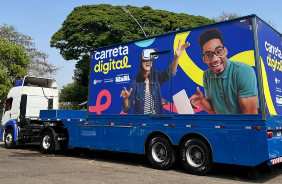 Carreta Digital do Governo Federal chega a Três Lagoas com apoio da Prefeitura e capacitará mil alunos em tecnologia